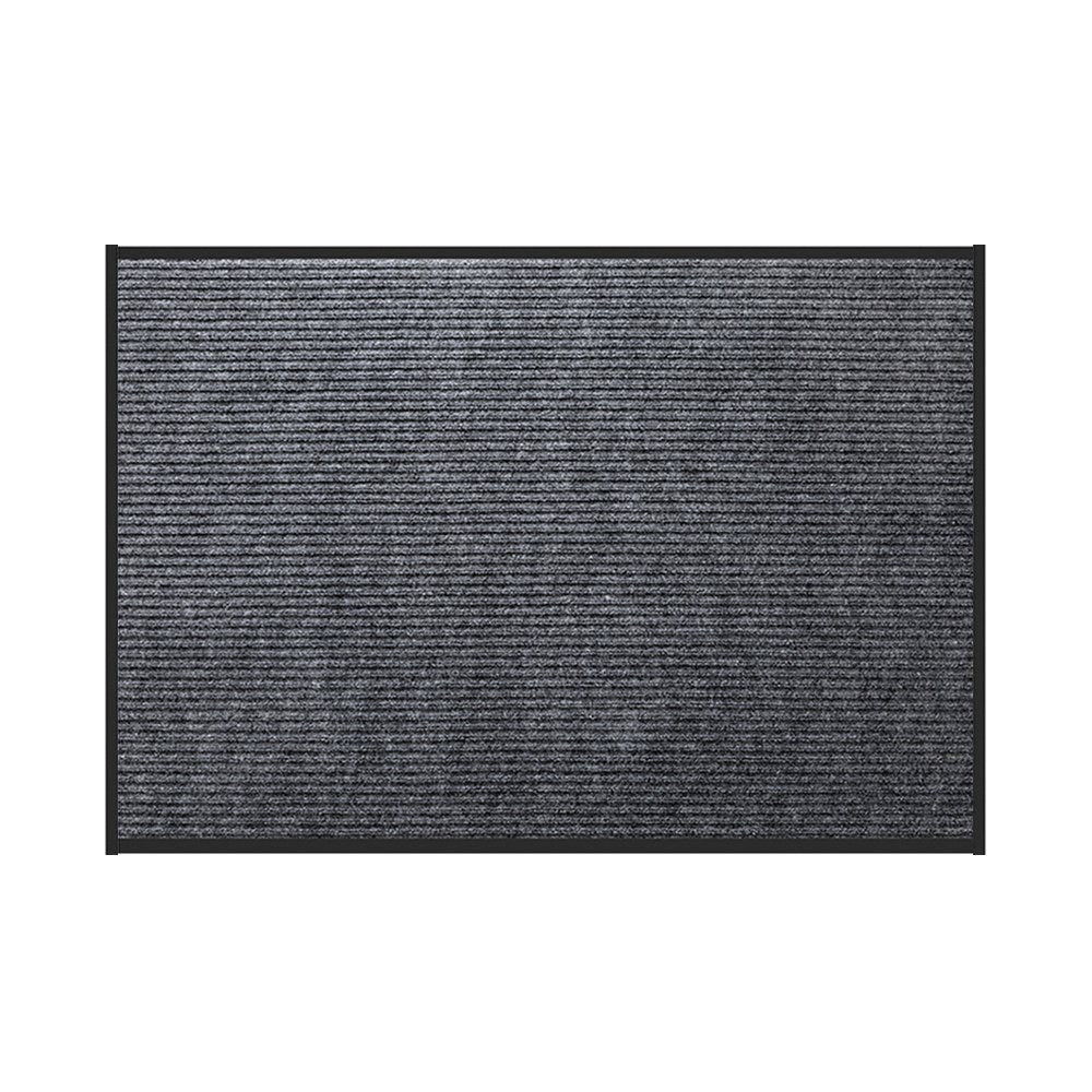 Rubber Dirt Stop Mat with Carpet 150X120cm Grey