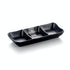 Melamine Triple Sauce Dish Black 19.4X8.4X2.9cm