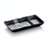 Melamine Platter with  Sauce Comparment 7" Black 17.8X9.5X2.5cm