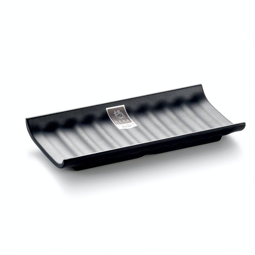 Melamine Rectangle Sushi Platter Black 7.5" 19X10.2X1.9cm