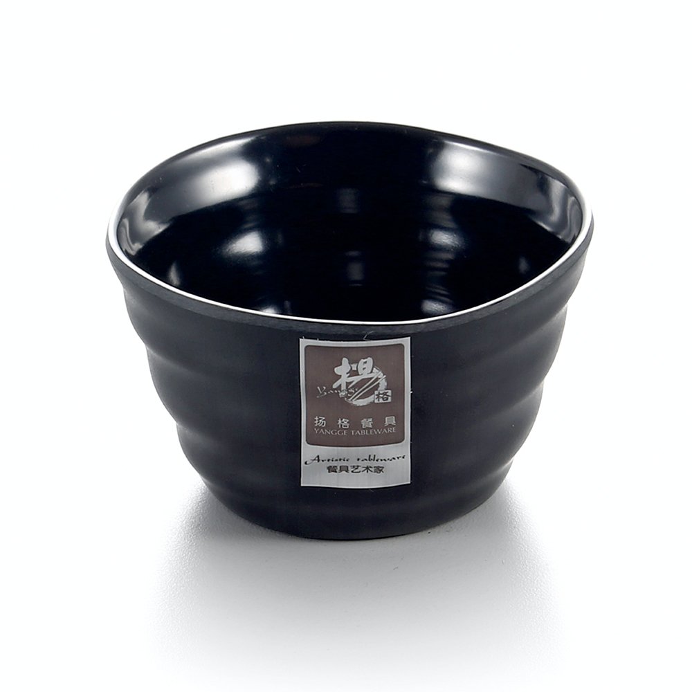 Melamine Tea Cup 3.5" Black 8.9X5.5cm