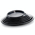 Melamine Oval Plate Black 9"