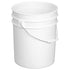 Plastic PP Pail Bucket Lock Lid White 20L