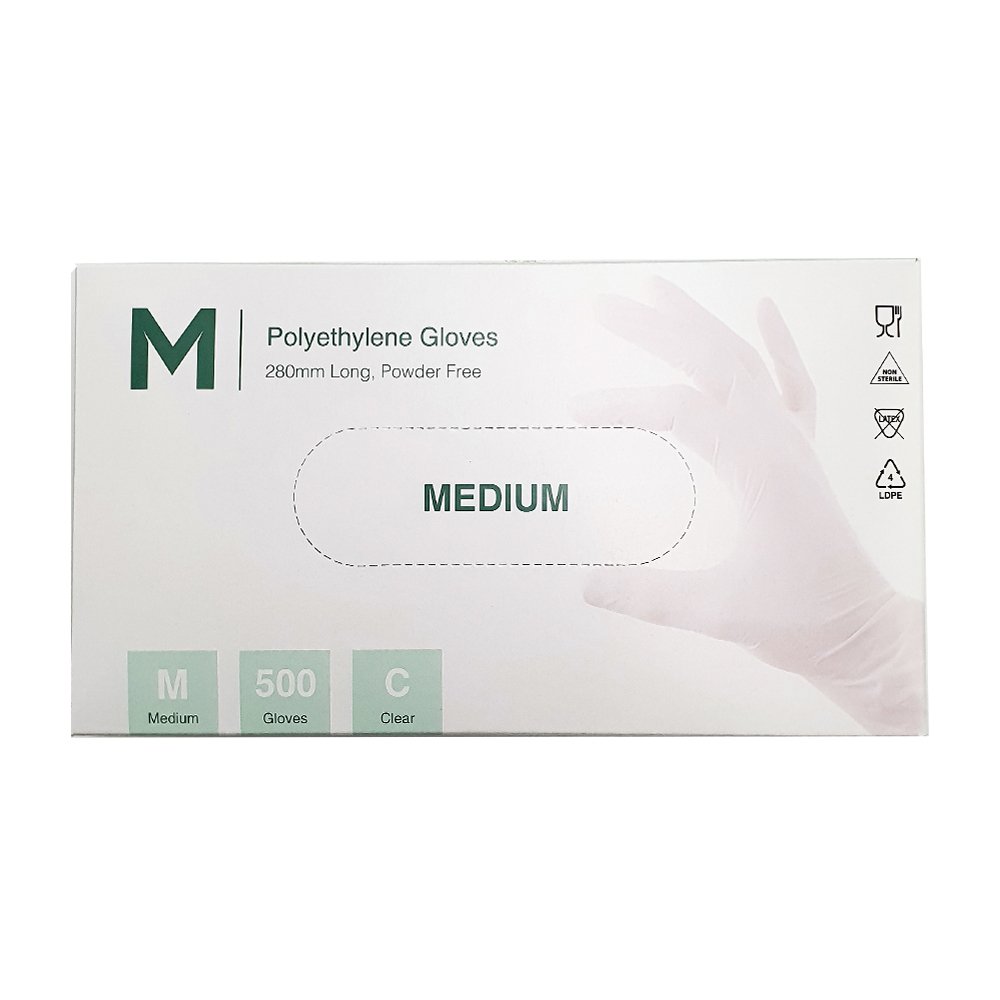 Polyethylene Gloves Clear 500pcs (Medium)