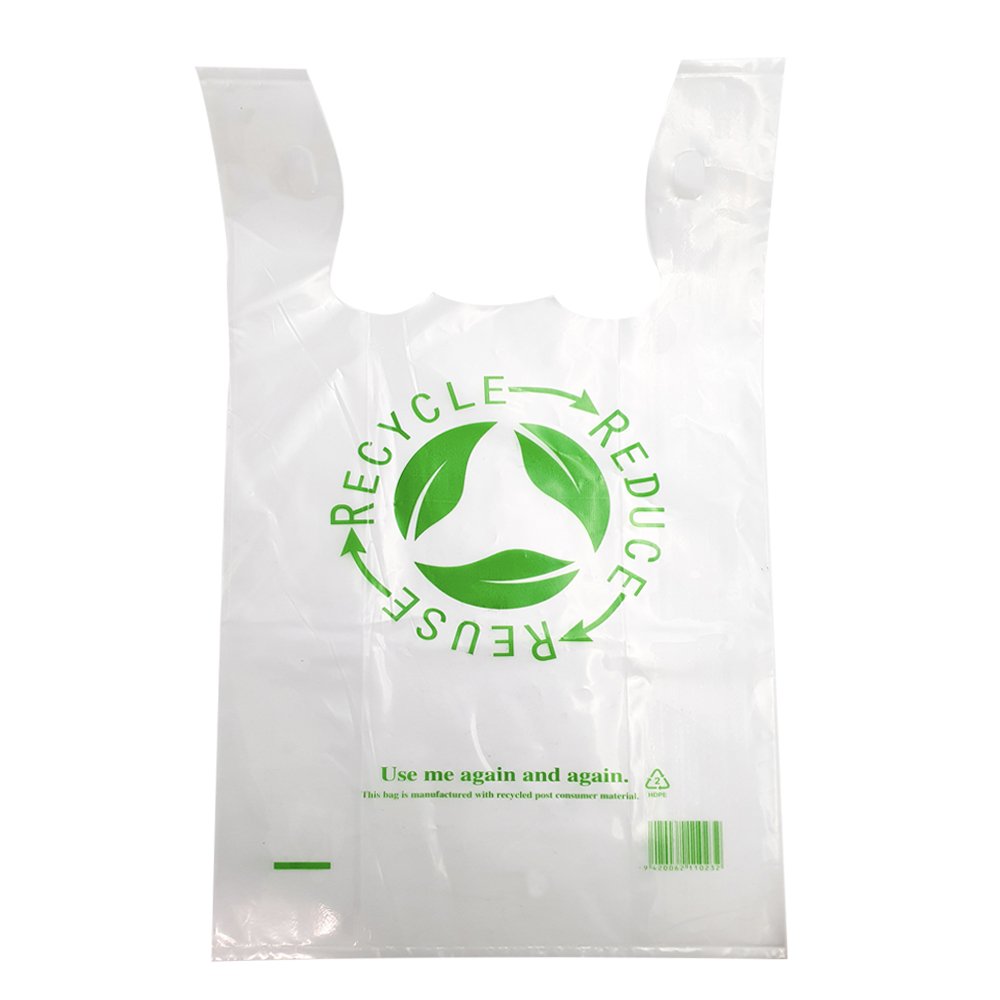 Plastic Reusable Singlet Bag 200mmx400mmx100mm