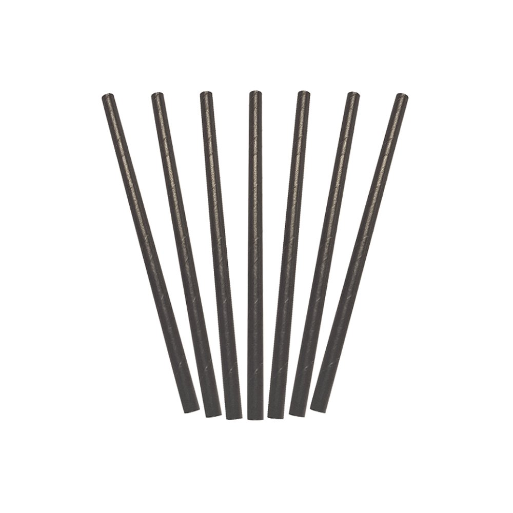 Paper Straws Black 250pcs