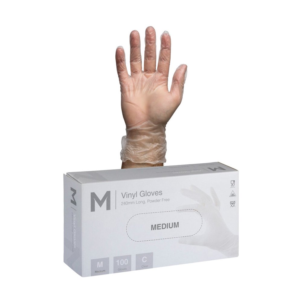 Disposable Vinyl Gloves 100pcs (Medium)