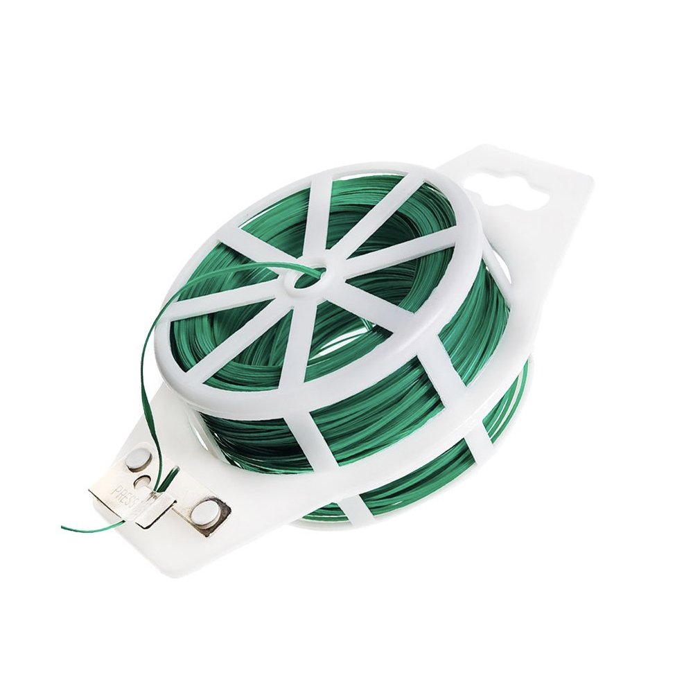 Twist Tie Green Plastic 50M