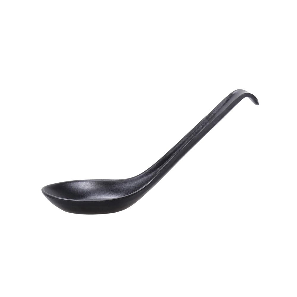 Melamine Soup Spoon with Hook Black 044