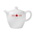 Crockery Tall Tea Pot Tall Red Star