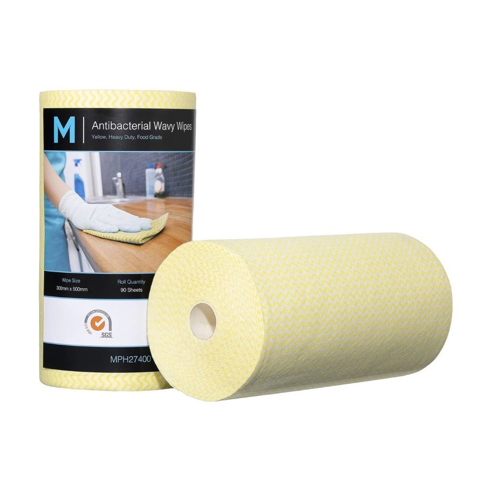 Antibacterial Wavy Wipes 90pcs (Yellow)