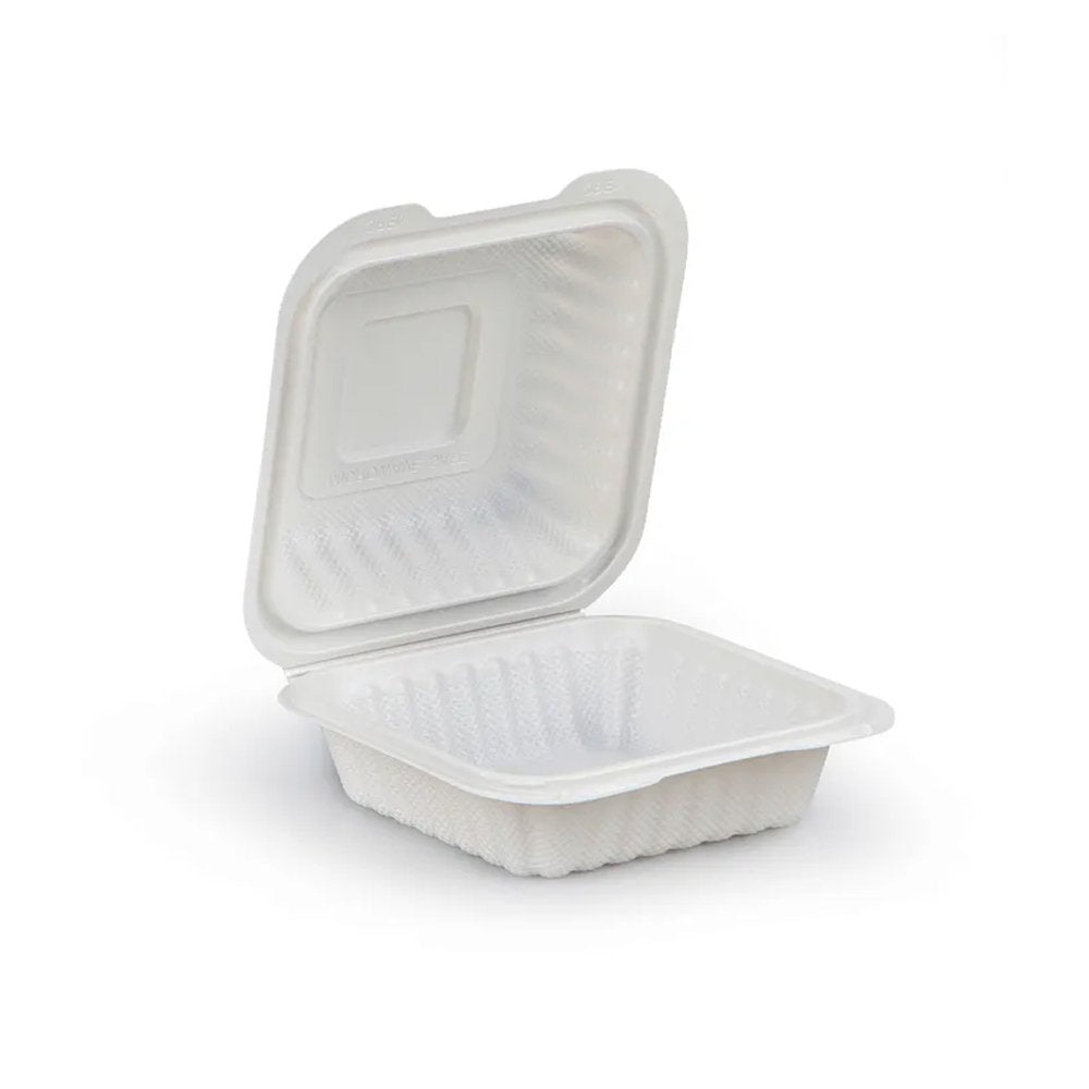 Biodegradable PP Containers 6"x6"x2.8" 50pcs