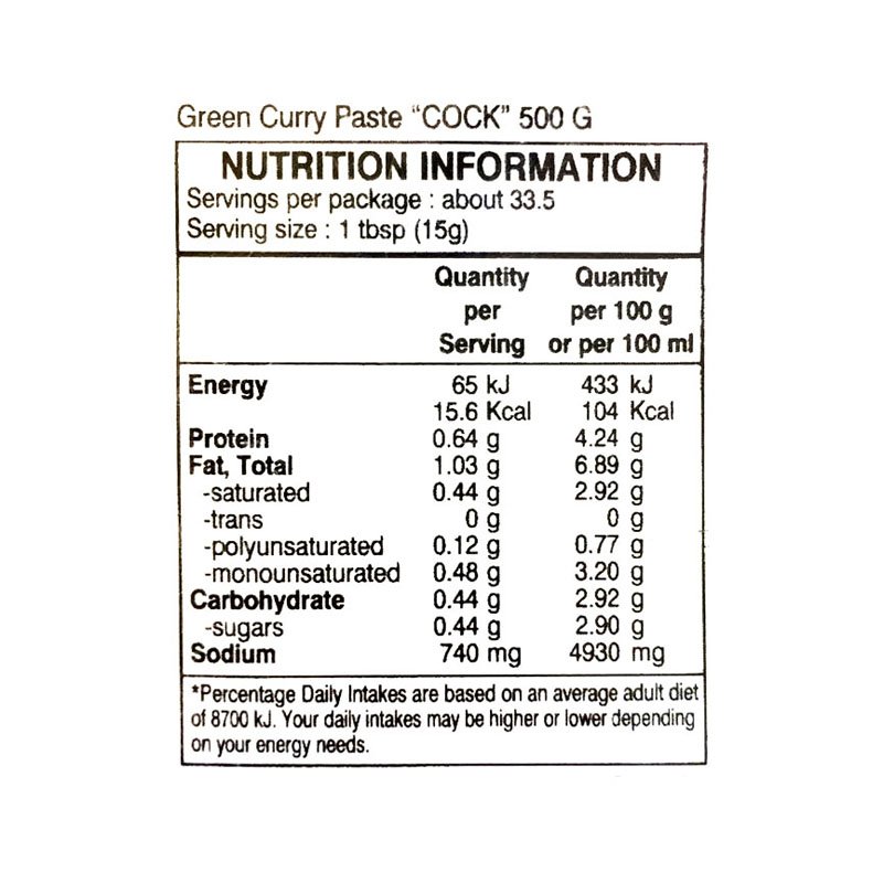 Curry Paste Green 500g