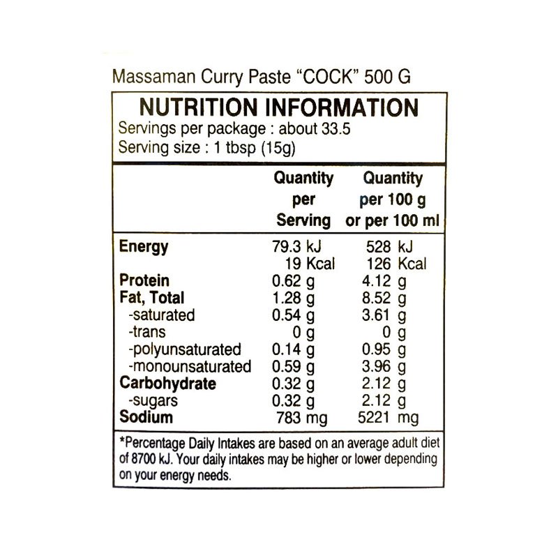 Curry Paste Massaman 500g