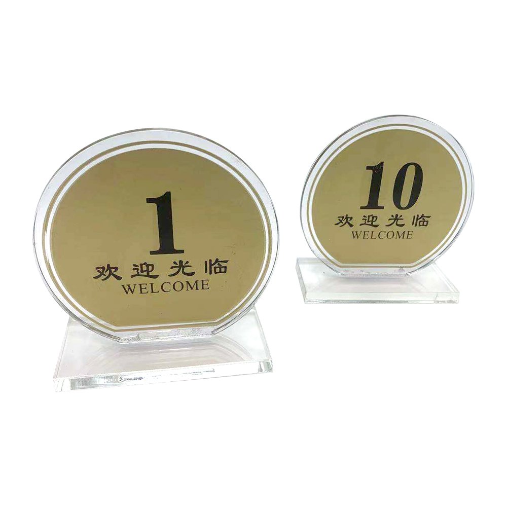 Plastic Table Numbers Gold #1-10