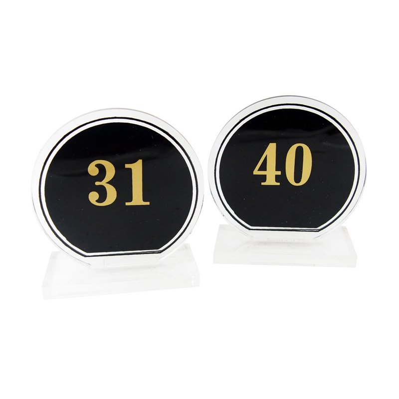 Plastic Table Numbers Black #31-40