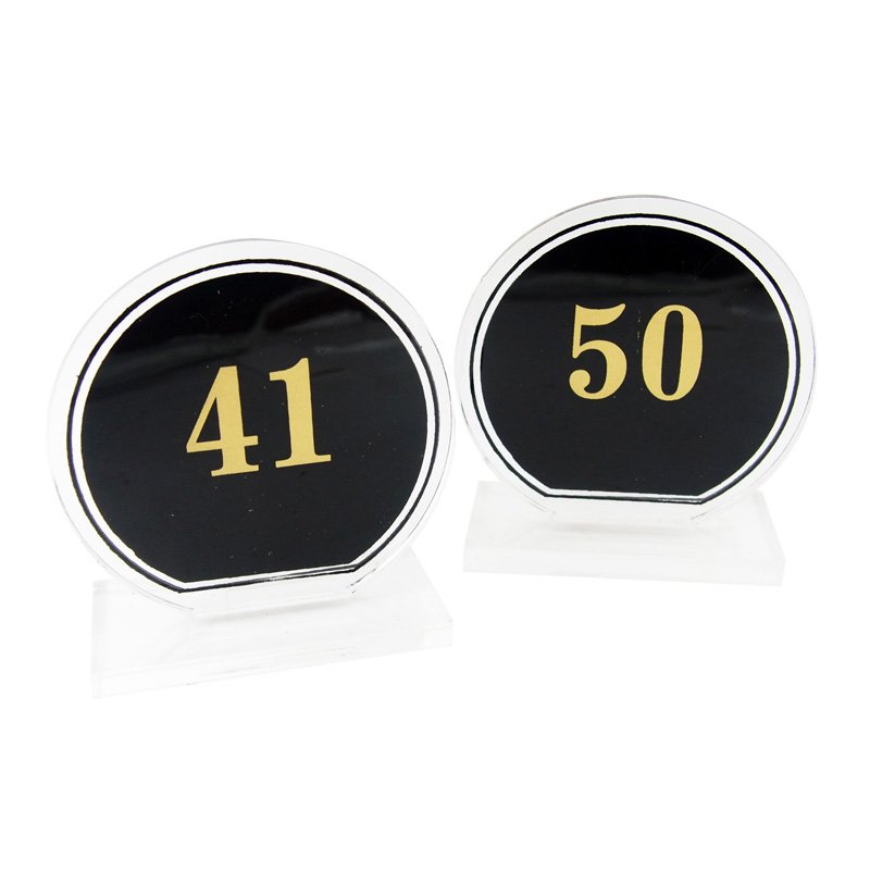 Plastic Table Numbers Black #41-50