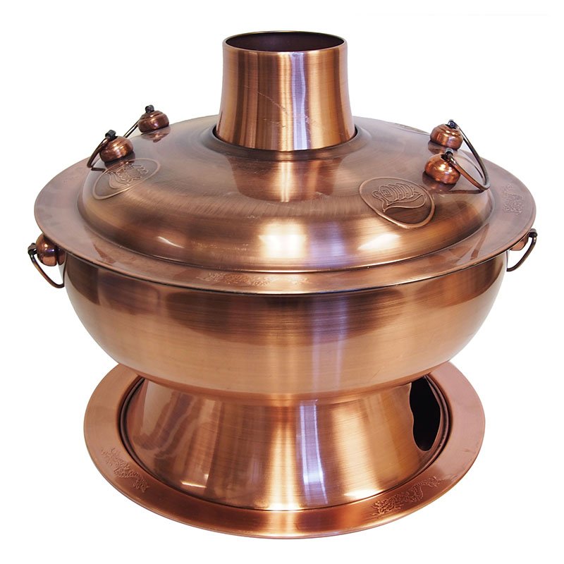 Copper Charcoal Beijing Style Steamboat Hot Pot 30cm