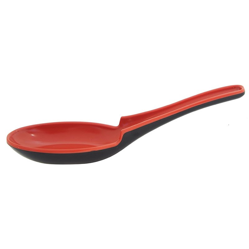 Melamine Spoon Red/Black Mid Hook 14.4X4cm