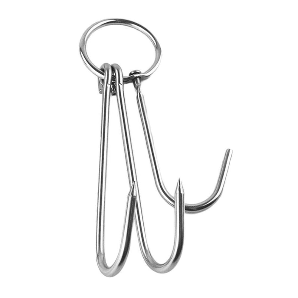 Stainless Steel Double Roast Meat Hook 6"