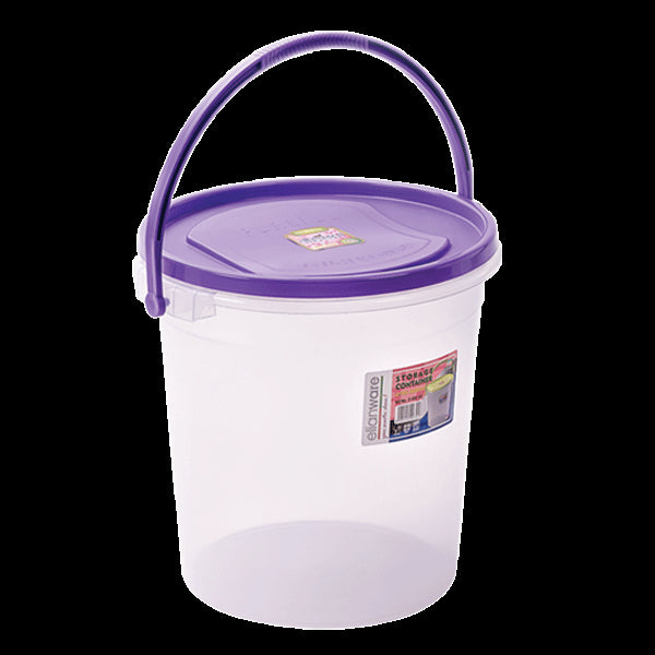 Round Storage Container with Handle 12L