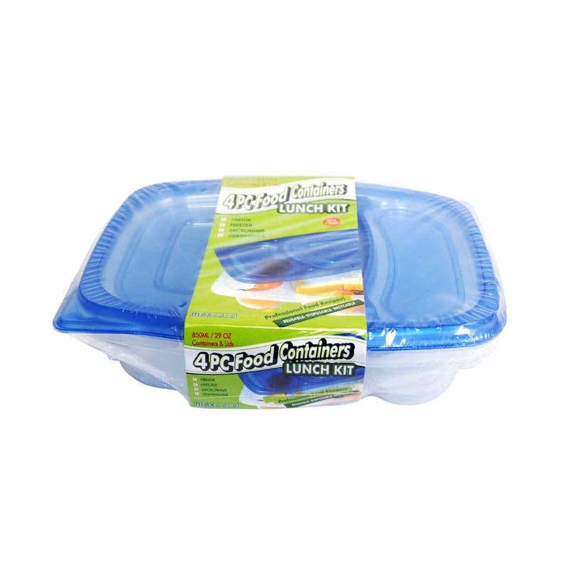 Plastic Lunch Kit 850ml 4pcs