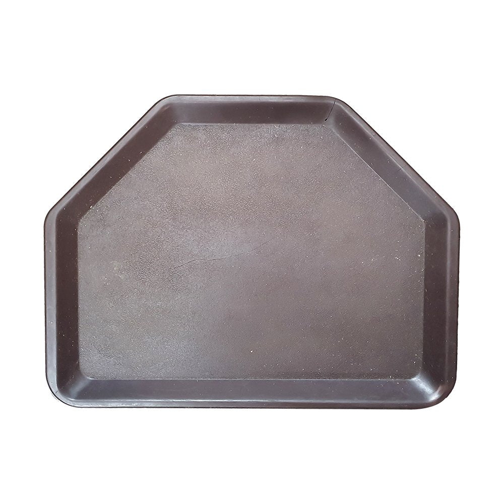 Plastic Snack Tray Brown Wide 40cmx30cm