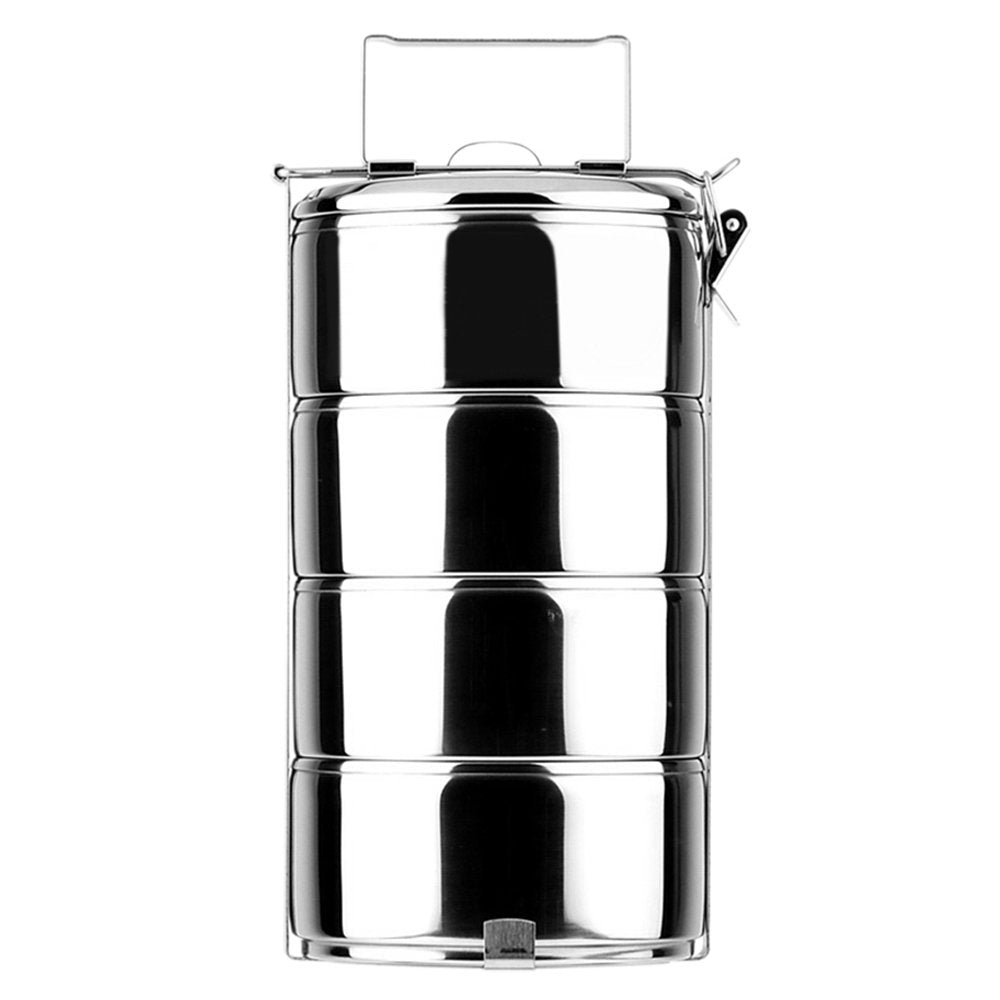 Stainless Steel Food Container 4 Tier Round 14cm