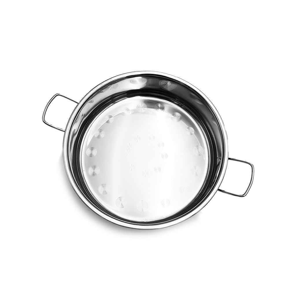 Stainless Steel Round Steam Tray Deep 20cm