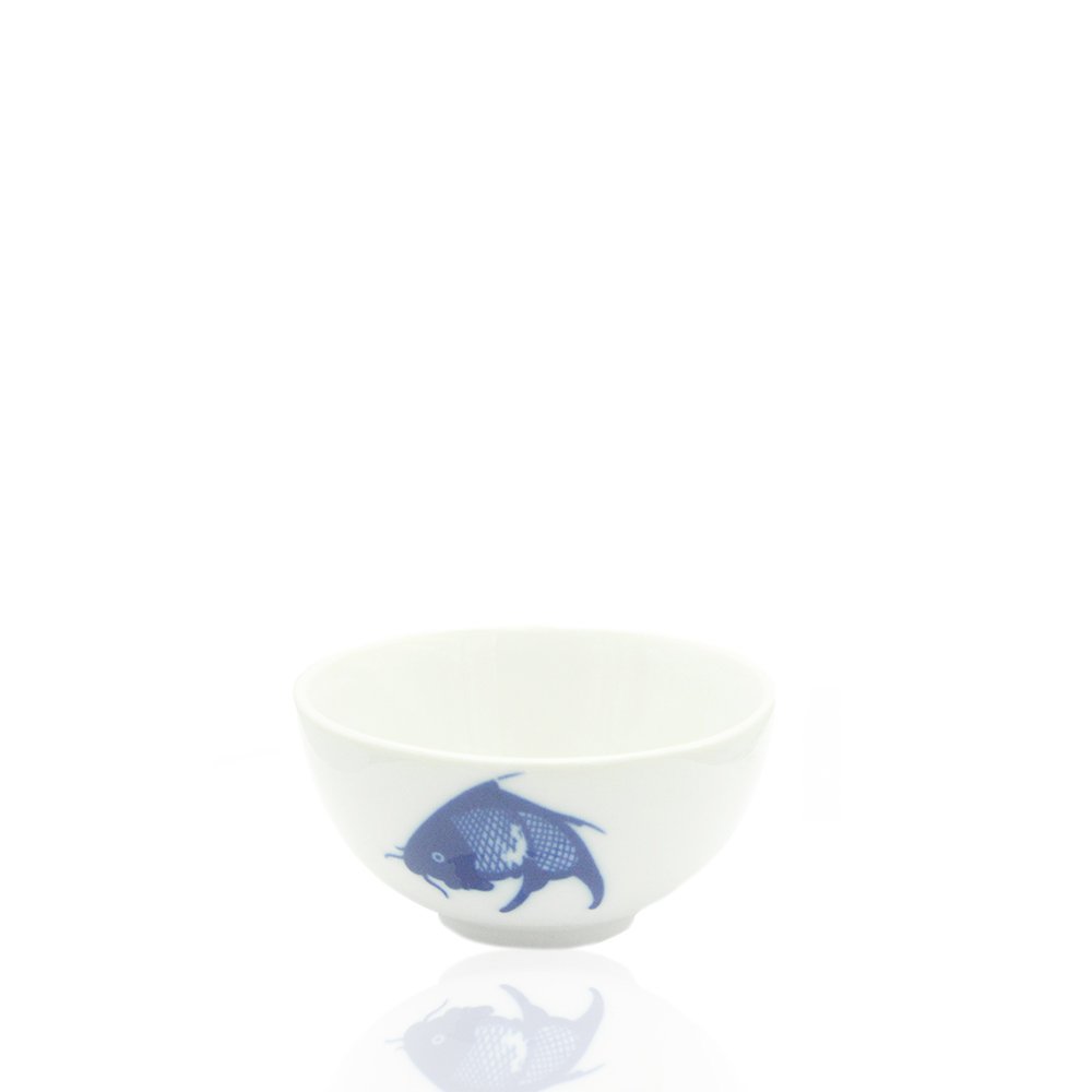 Crockery Bowl Blue Carp 4" 9.5X5cm