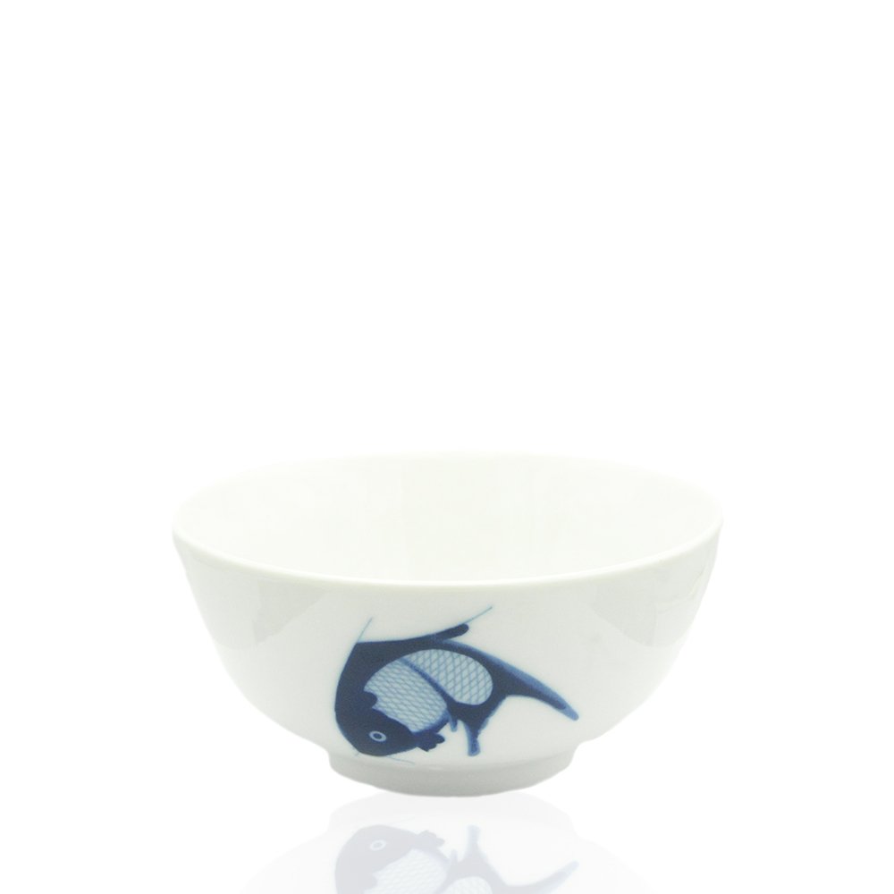 Crockery Bowl Blue Carp 6" 14.5X7cm