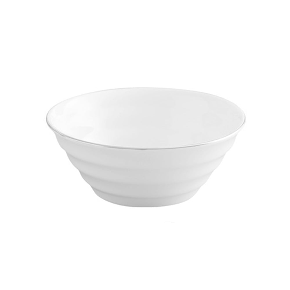 Crockery Bowl Horn Shape White 7"