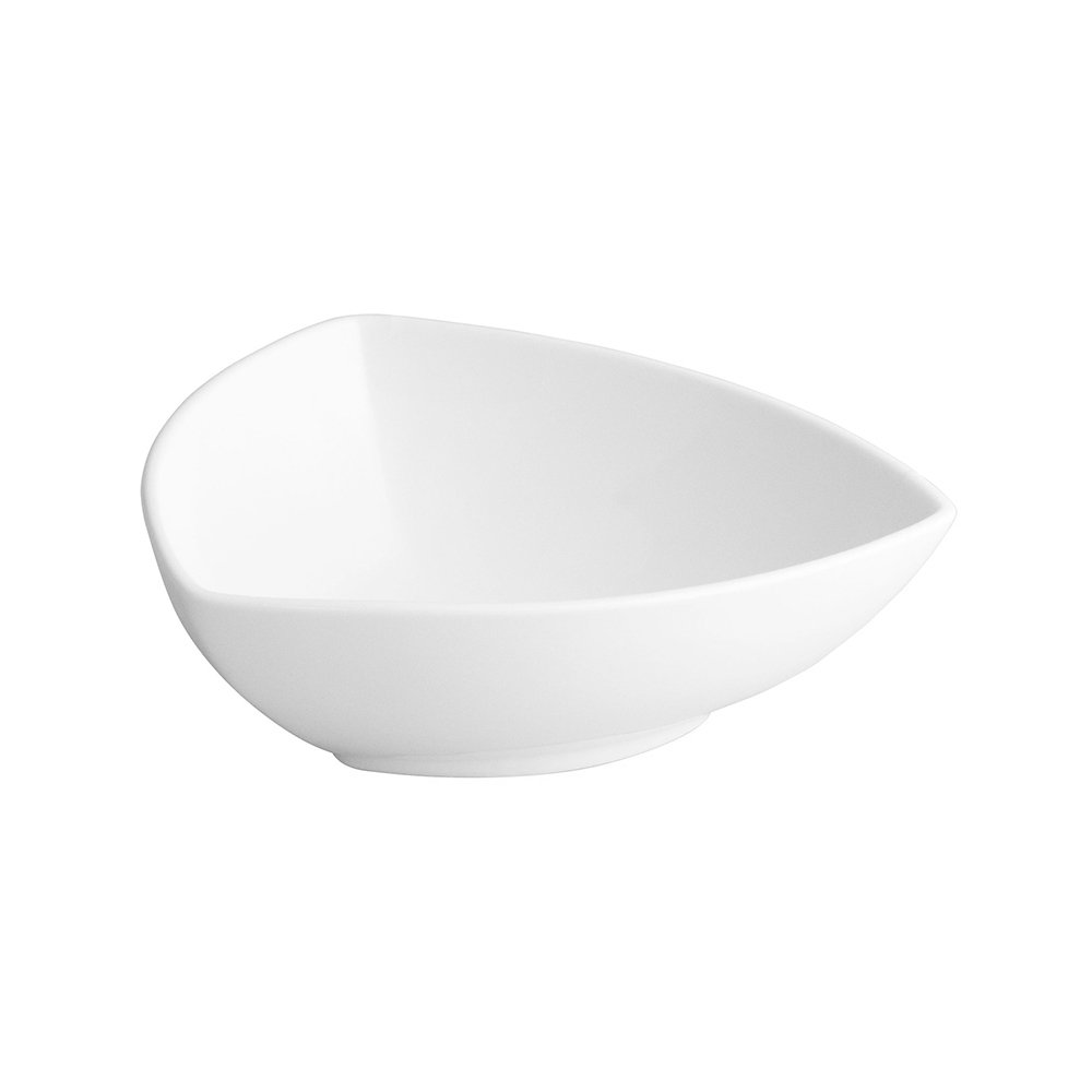 Crockery Bowl Triangle White 7"