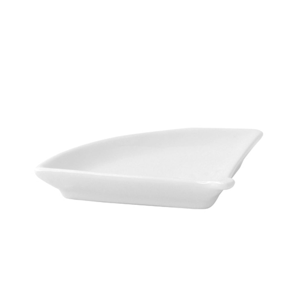 Crockery Fan Shape Plate White 11"