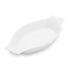 Crockery Oval Dish with Handle White 14"