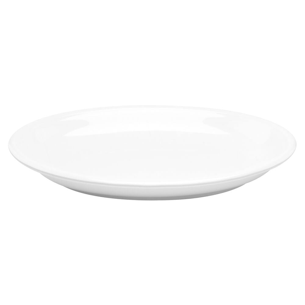 Crockery Plate Oval Deep White 12"