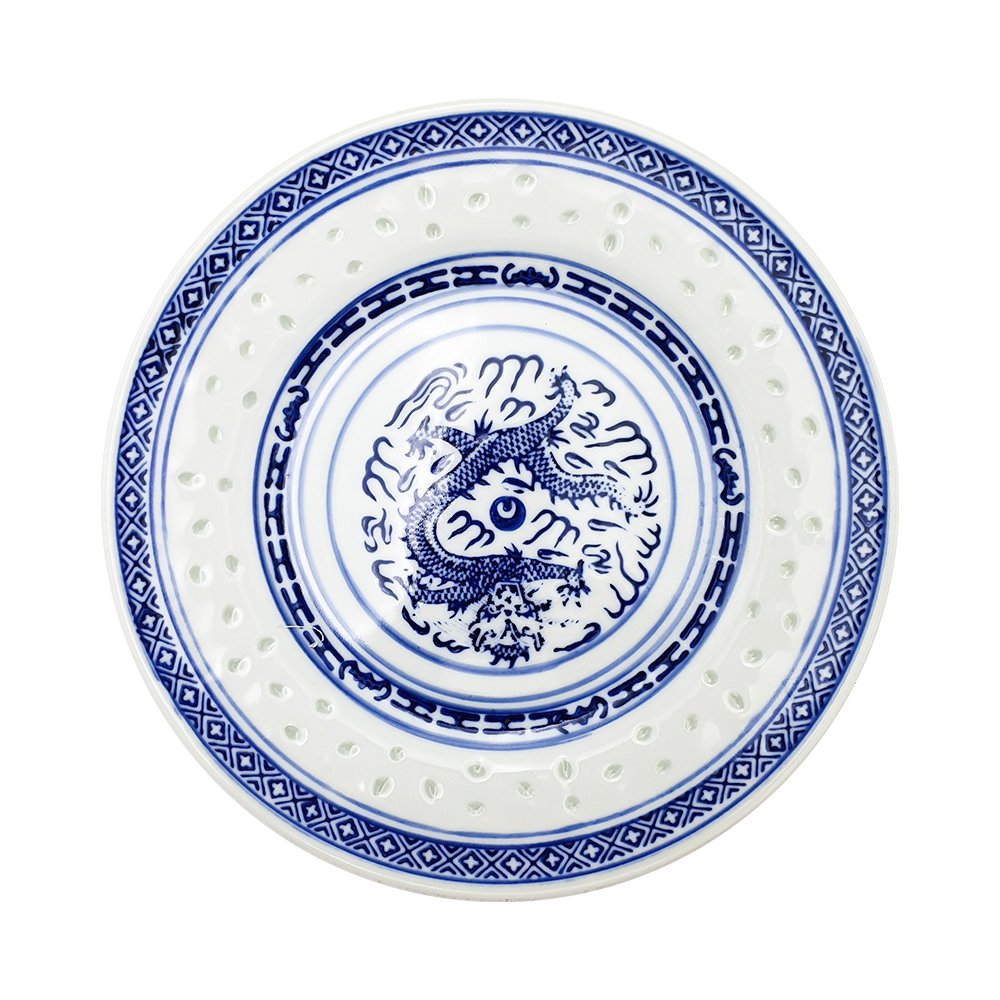 Crockery Plate Round Rice Pattern 10"