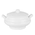 Crockery Tureen Pot with Handle White 10"