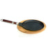 Iron Hot Plate Oval Long Handle 26cm