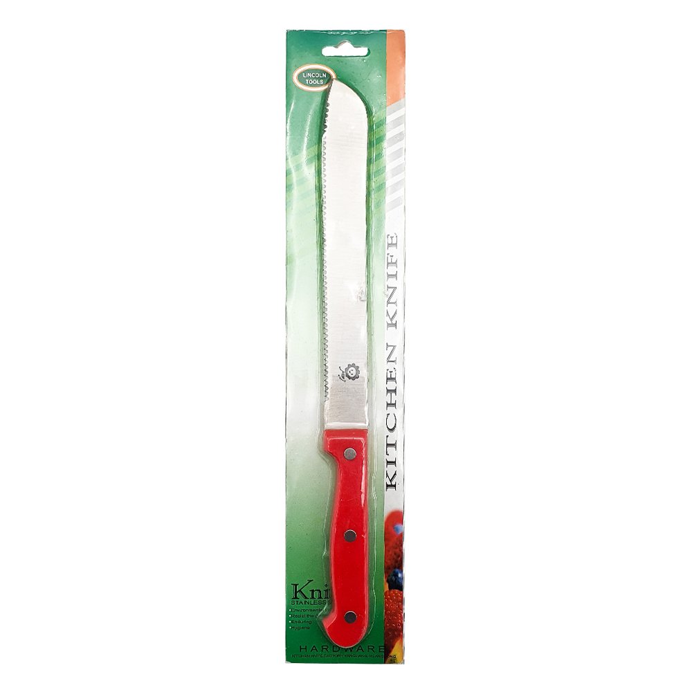 Kitchen Bread Knife 20cm (Red)