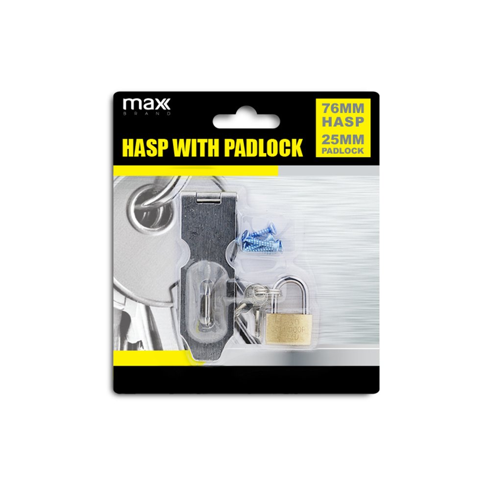 Hasp & Padlock 3" 25mm