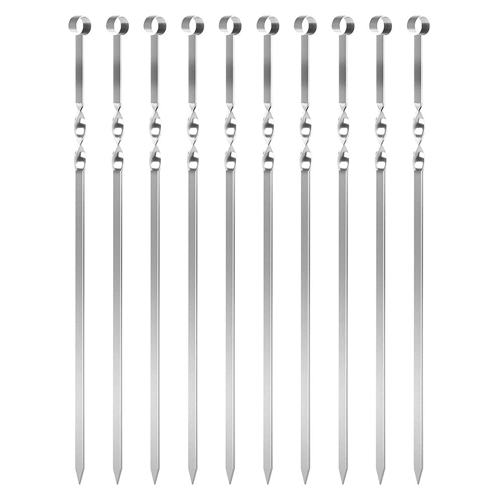 Stainless Steel BBQ Kebab Skewers 10pcs