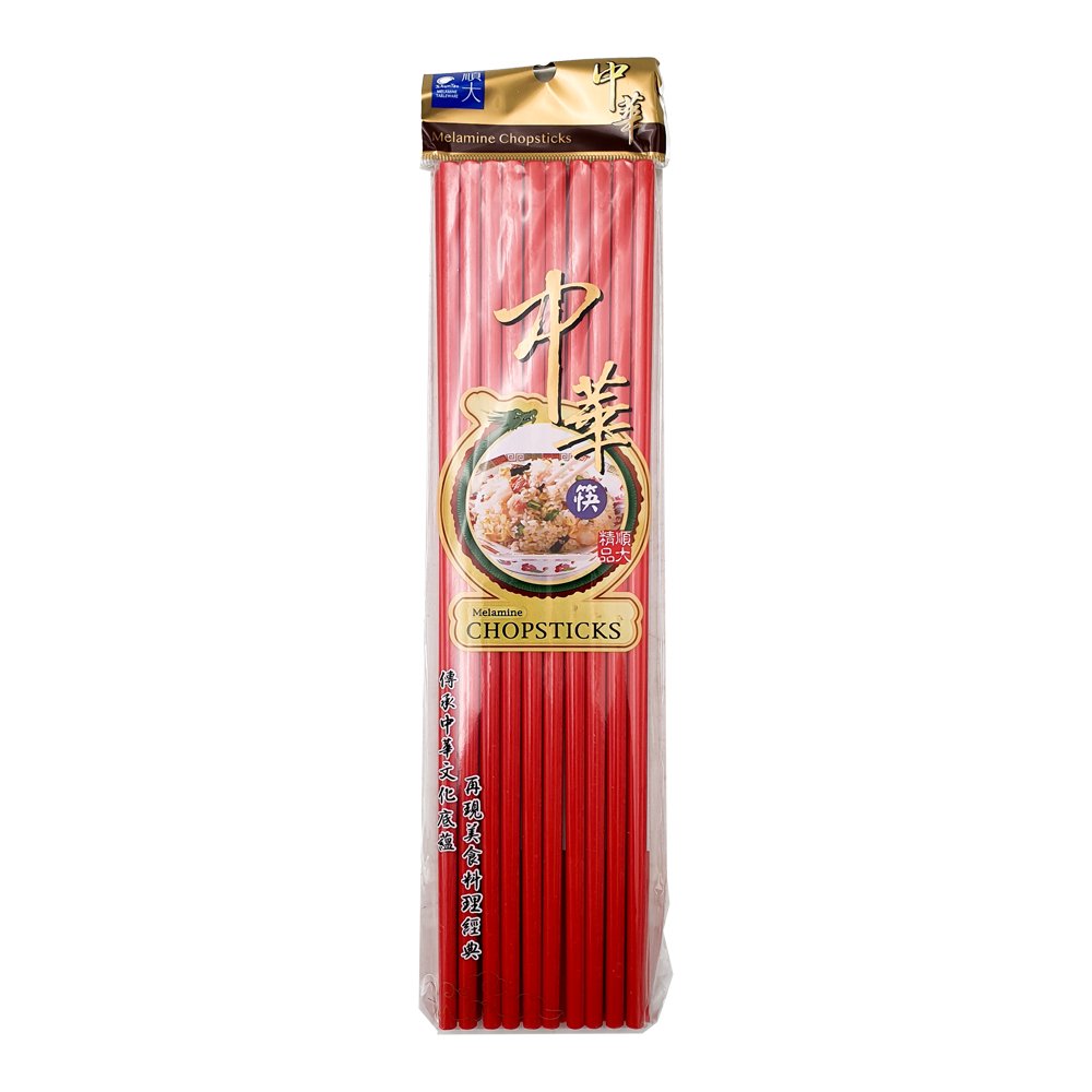 Melamine Chopsticks Heavy Duty Red 10.5" 27cm 10 Set