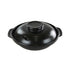 Clay Pot with Handle Shallow Black 8" 550ml