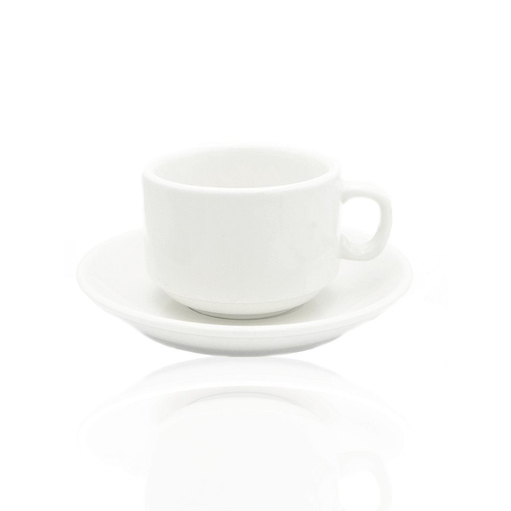 Crockery Saucer White For 3" Cup Short