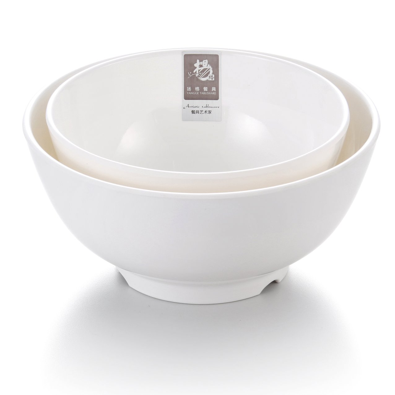 Melamine Tall Bowl White 6''