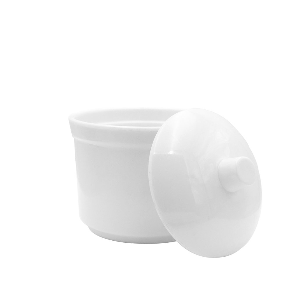 Melamine Tall Bowl with Lid White 4''