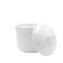 Melamine Tall Bowl with Lid White 4''