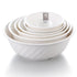 Melamine Bowl Swirl Rib White 7"