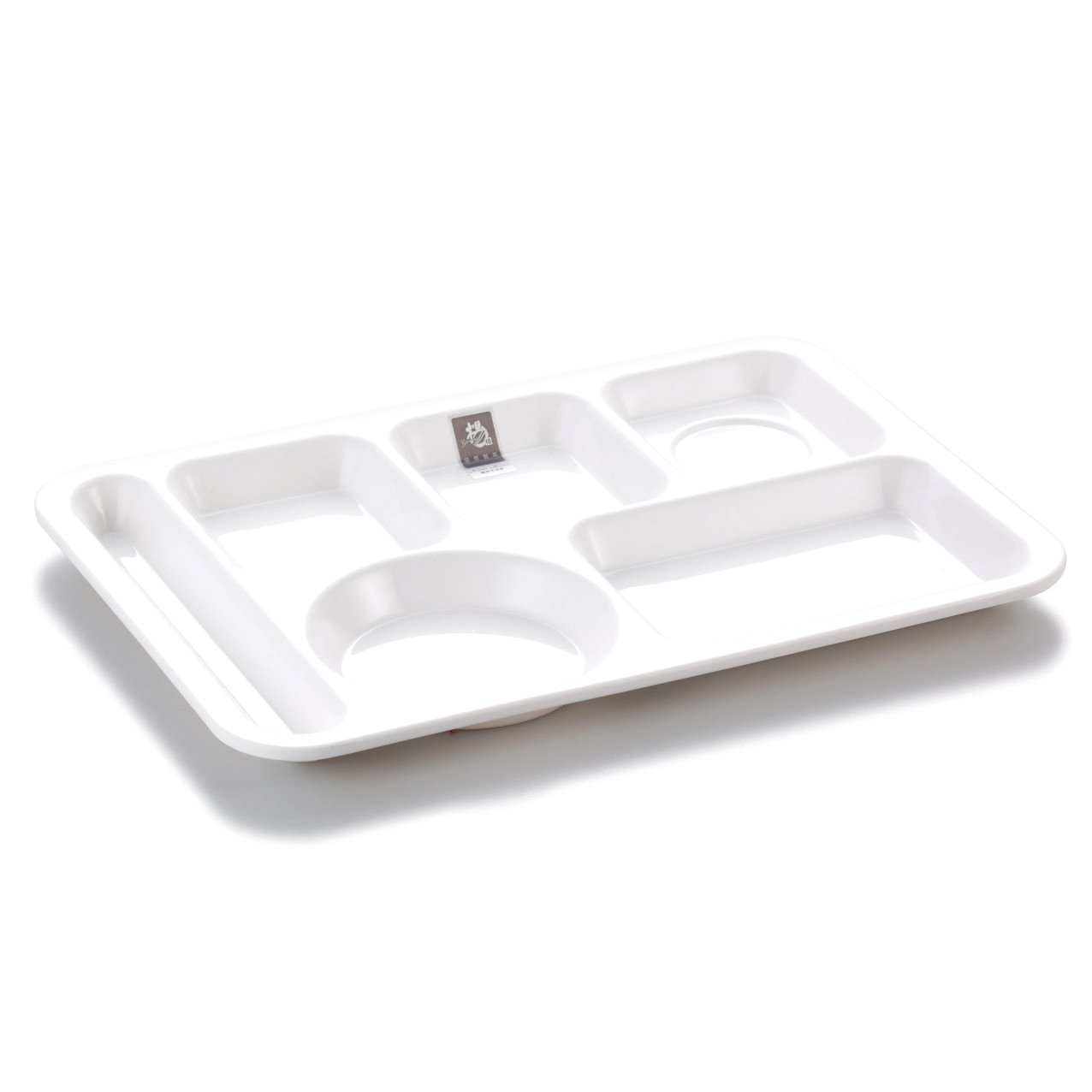 Melamine Six Side Tray White 35.8X25.5X2cm